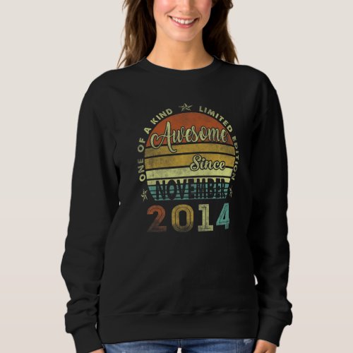 8th Birthday  Awesome Since November 2014 8 Year O Sweatshirt