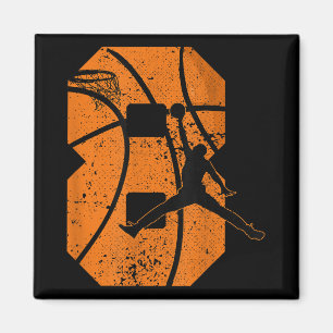 8th Birthday Basketball 7 Yr Bday Party 8yr Eight Magnet