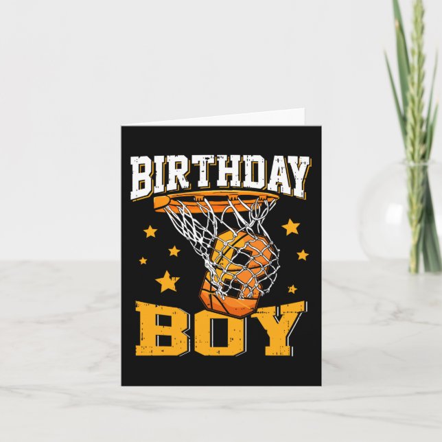 8th Birthday Basketball Boy 8 Year Old Basketball  Card (Front)