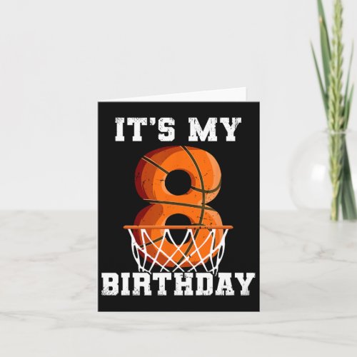 8th Birthday Basketball  Card