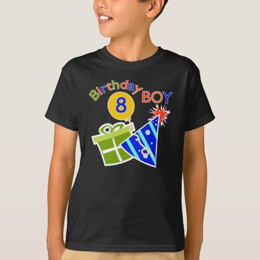 8th Birthday - Birthday Boy T-Shirt | Zazzle