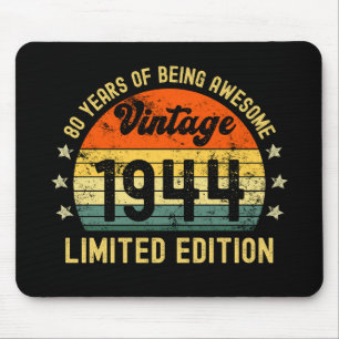 8th birthday born in 1944 vintage mouse pad