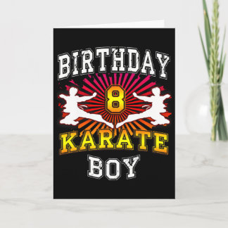 8th Birthday Boy - Karate 8 Years Old Kid  Card