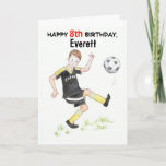 8th Birthday Card to Personalise - Footballer