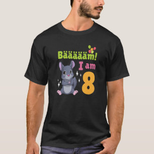8th Birthday Chinchilla Themed Birthday Party 8 Ye T-Shirt
