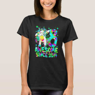8th Birthday Colorful Tie Dye 8 Year Old Unicorn G T-Shirt