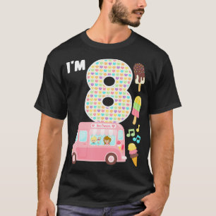 8th Birthday Crew Ice Cream Truck Im 8 Bday Ice Cr T-Shirt