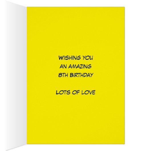 8th birthday custom name yellow blue pixel gamer (Inside (Right))