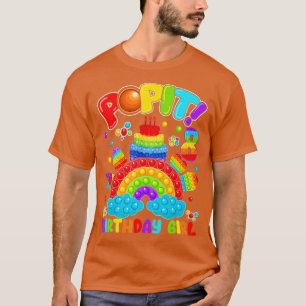 8th Birthday Fidget Pop It Birthday Girl 8 Year Ol T-Shirt