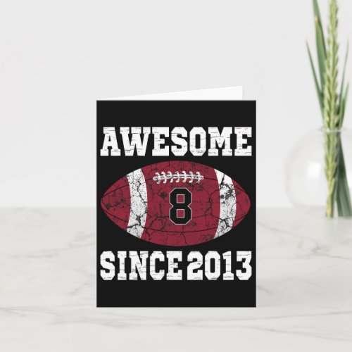 8th Birthday Football Lover Gift 8 Years Old Vinta Card