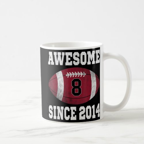 8th Birthday Football Player 8 Years Old Vintage R Coffee Mug