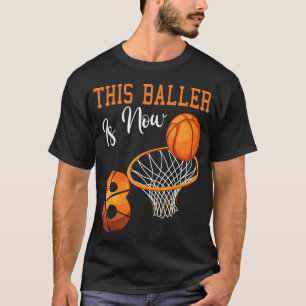 8th birthday for baller basketball T-Shirt