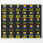 [ Thumbnail: 8th Birthday: Fun, Colorful Rainbow Inspired # 8 Wrapping Paper ]