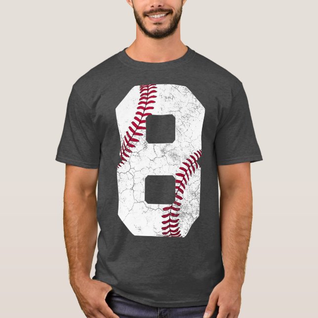 8th Birthday Gift Baseball  Boys Kids Eight 8 T-Shirt (Front)