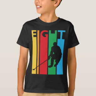 8th Birthday Gift Eight Colorful Hockey Birthday 8 T-Shirt