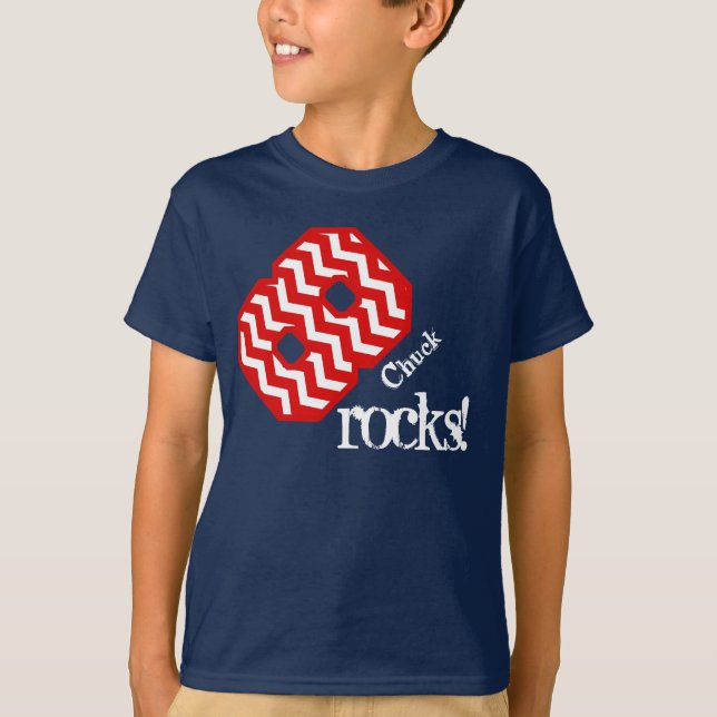 8th Birthday Gift for 8 Year Old Custom Name V16F T-Shirt (Front)