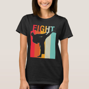 8th Birthday Gifts Karate Retro Taekwondo Martial  T-Shirt