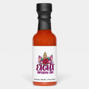 8th Birthday Girl Shirt 8 Year Old Girl Birthday G Hot Sauces