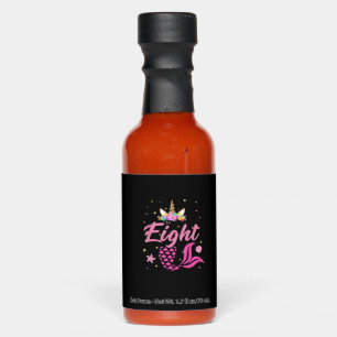 8th Birthday Girl Unicorn Shirt Mermaid Tail 8 Yea Hot Sauces