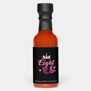 8th Birthday Girl Unicorn Shirt Mermaid Tail 8 Yea Hot Sauces