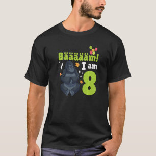 8th Birthday Gorilla Themed Birthday Party 8 Years T-Shirt