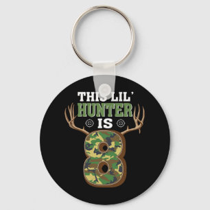 8th Birthday Hunting Deer 8 Year Old Hunter Keychain