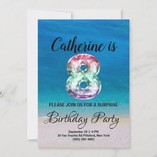 8th birthday invitation