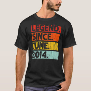 8th Birthday Legend Since June 2014 8 Years Old T-Shirt