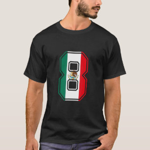 8th Birthday Mexican 8 Years Old Number 8 Mexico F T-Shirt
