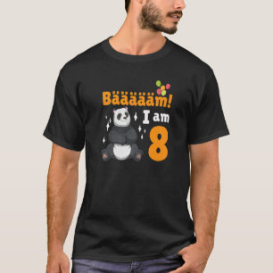 8th Birthday Panda Themed Birthday Party 8 Years O T-Shirt