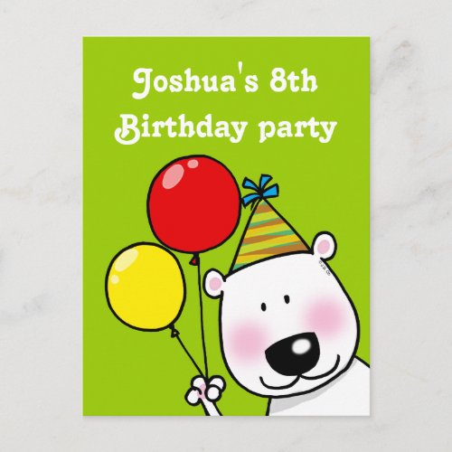 8th birthday party personalized invitations