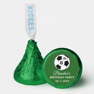 8th Birthday Party Soccer Green Boys Sports Hershey®'s Kisses®