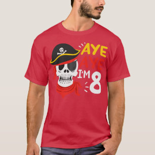 8th Birthday Pirate T-Shirt