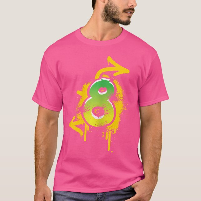 8Th Birthday Present Children Boys Girls Cool Spra T-Shirt (Front)
