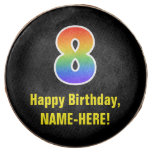 [ Thumbnail: 8th Birthday - Rainbow Spectrum Pattern Number 8 ]