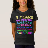 Eighth Birthday Shirt Girl , 8th Birthday, 8th Birthday Shirt, 8th