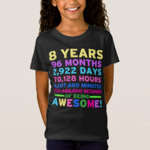 birthday girl shirt size 8