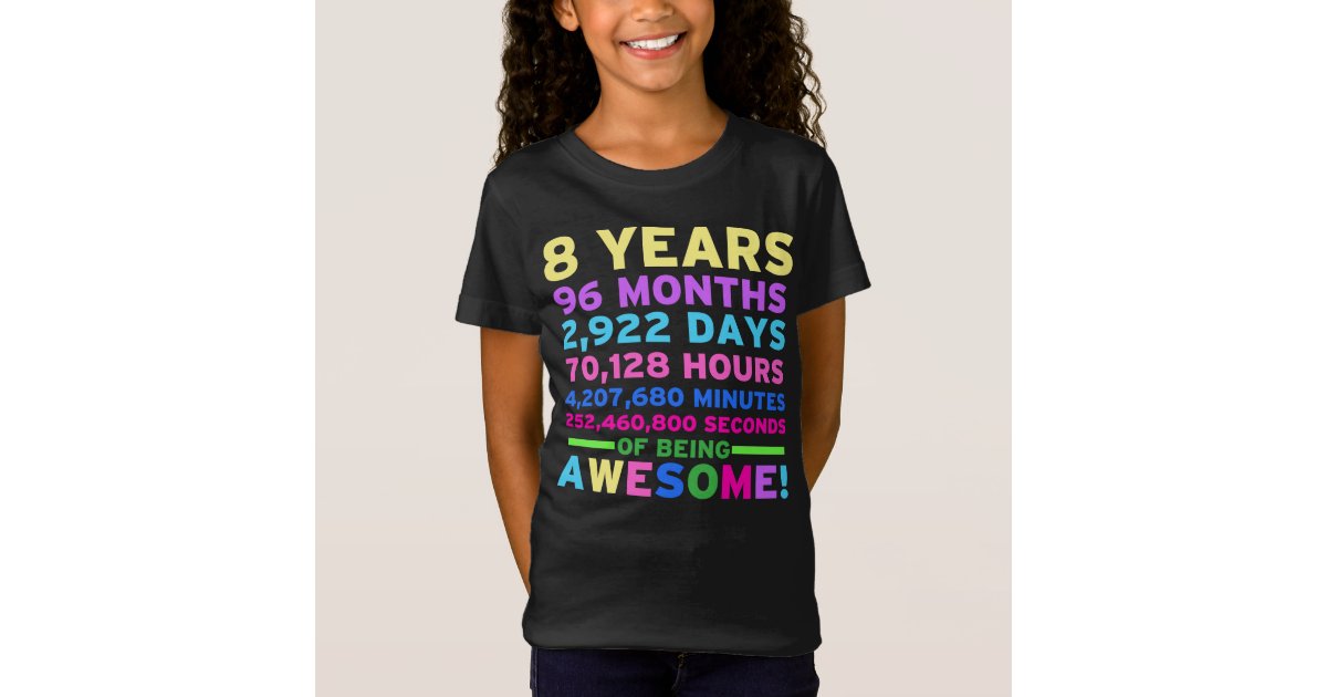 Vintage 8 Years Old 8th Birthday Boy Girl' Unisex Baseball T-Shirt