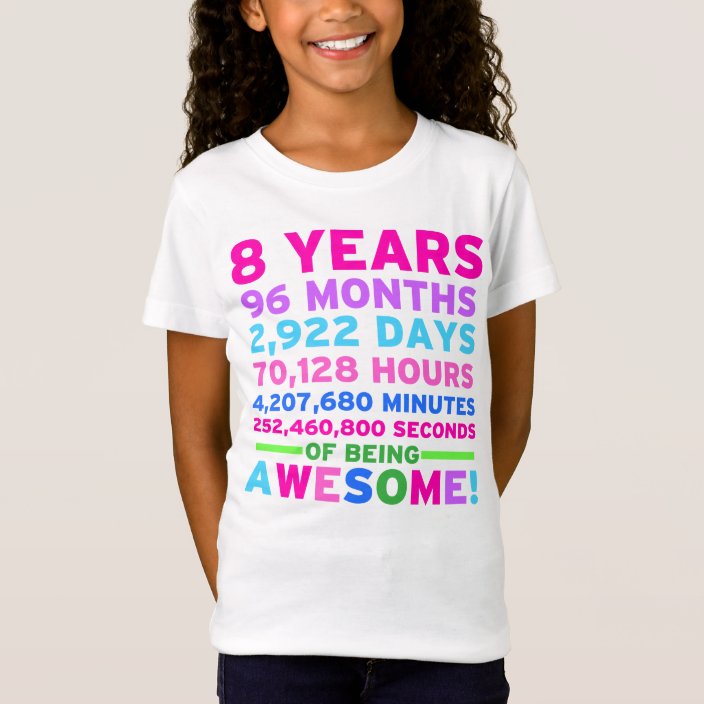 8th birthday shirt for girl