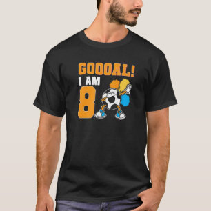 8th Birthday Soccer Themed Birthday Party 8 Years T-Shirt