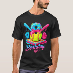 8th Birthday Softll Ice Cream Drip 8 Years Old Gir T-Shirt