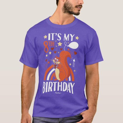8th Birthday Squirrel T_Shirt