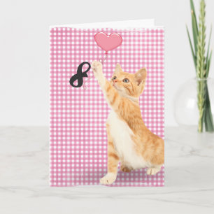8th birthday tabby cat card