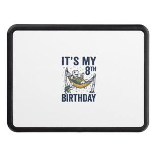 8th Birthday Turtle Hammock Vintage Engraving Desi Hitch Cover