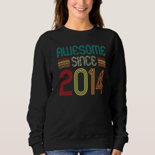 8th Birthday Vintage Awesome Since 2014 8 Years O Sweatshirt