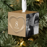 8th bronze anniversary heart now and then photo