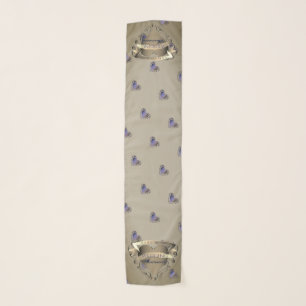 8th Bronze Wedding Anniversary Beige 3D Hearts Scarf