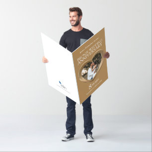 8th Bronze wedding anniversary photo heart Card