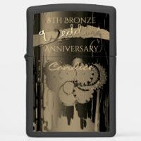 8th Bronze Wedding Anniversary w/Name Zippo Zippo Lighter