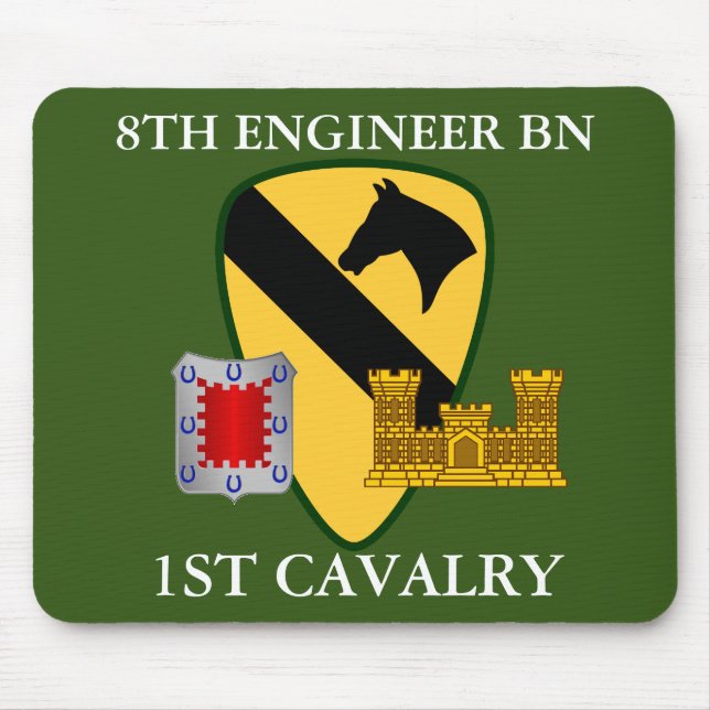 8TH ENGINEER BATTALION 1ST CAVALRY  MOUSE PAD (Front)